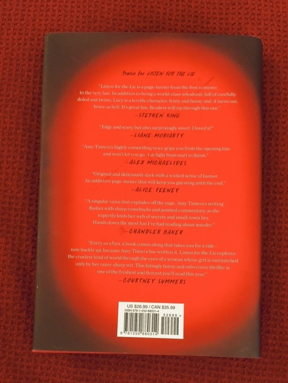 Listen for the Lie by Amy Tintera Hardcover NWT